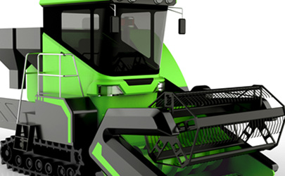 长沙农业机械外观设计-收割机工业设计